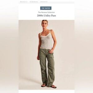 New With Tags - NWT - Abercrombie & Fitch 2000's Utility Pant - Army Green - 31S